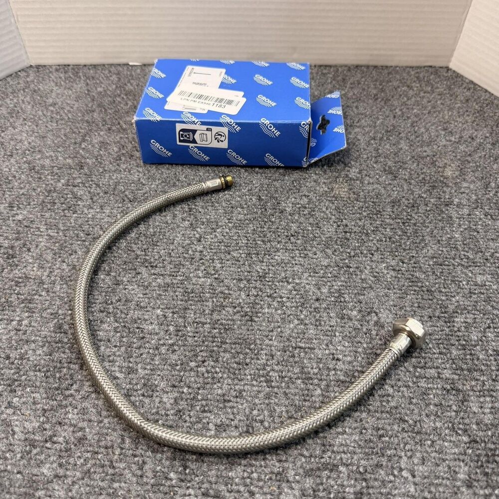 Grohe 46255000 Connection Hose Braided Flexible Stainless Brass Nipple Silver